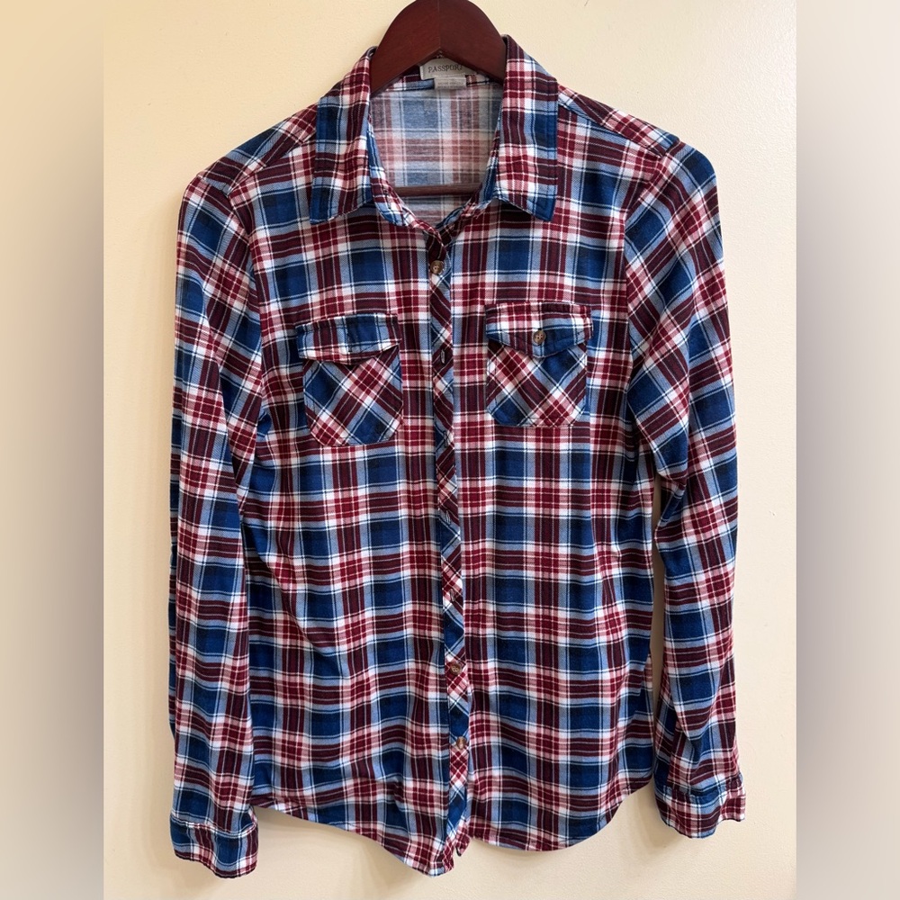 Passport Plaid Button-Up Shirt